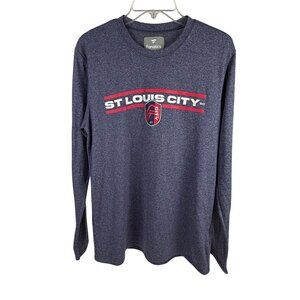 Men's St. Louis City SC Navy Blue Striped MLS Soccer Long-Sleeve T-Shirt Fanatic